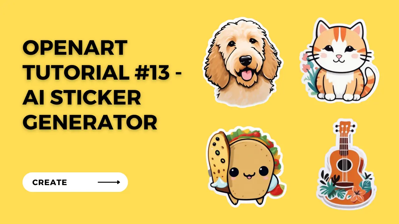 OpenArt Tutorial 13 - AI Sticker Generator to Give You an Unlimited Supply of Cute Die Cut Stickers